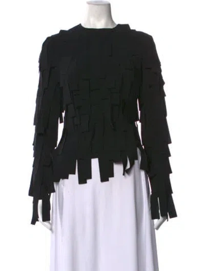 Pre-owned A.w.a.k.e. Crew Neck Long Sleeve Top In Black