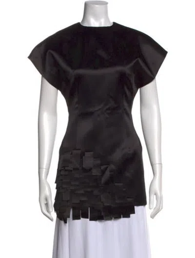 Pre-owned A.w.a.k.e. Crew Neck Short Sleeve Top In Black