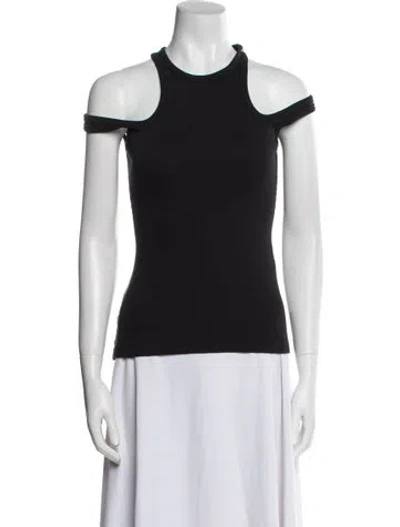 Pre-owned A.w.a.k.e. Crew Neck Sleeveless Top In Black