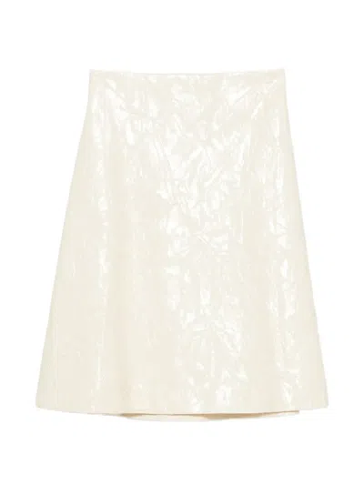 A.w.a.k.e. Crinkled-effect A-line Mini Skirt In White