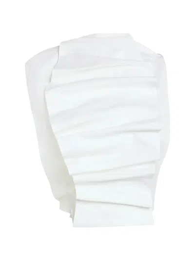 A.w.a.k.e. Crossover-strap Blouse In White