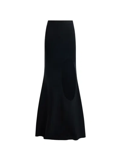 A.w.a.k.e. Cut-out Flared Skirt In Black