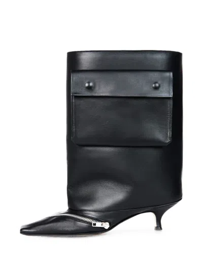 A.w.a.k.e. Dana Flap-pockets Boots In Black