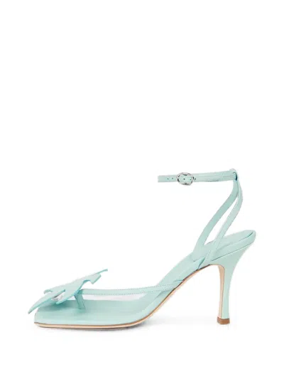 A.w.a.k.e. Delta Palm-leaf-detail Leather Sandals In Multi