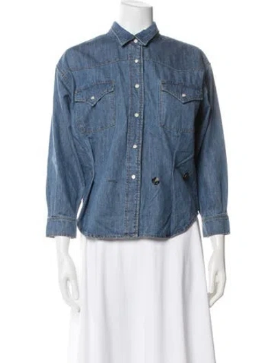 Pre-owned A.w.a.k.e. Denim Jacket W/ Tags In Blue