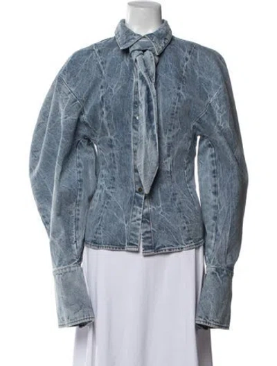 Pre-owned A.w.a.k.e. Denim Jacket W/ Tags In Blue