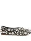 A.w.a.k.e. Dora Square-toe Ballerina Shoes In Black