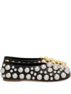 A.w.a.k.e. A.w.a.k.e Mode Dora Studded Leather Flats In Black