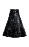 A.w.a.k.e. Embossed Patent A-line Mini Skirt In Black