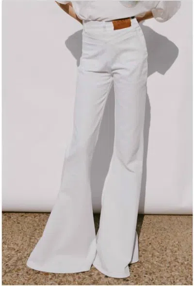 A.w.a.k.e. Flared Mirror Jeans In White