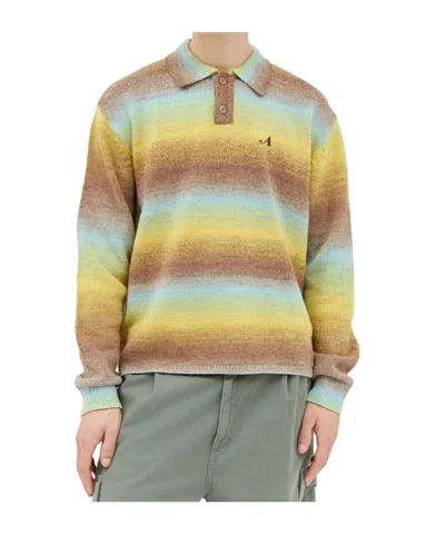 Awake Gradient Polo Neck Sweater In Nude