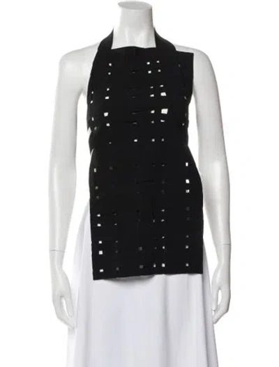Pre-owned A.w.a.k.e. Halterneck Sleeveless Top W/ Tags In Black