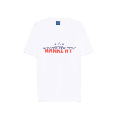 Awake Headcrack Champs Logo T-shirt In White