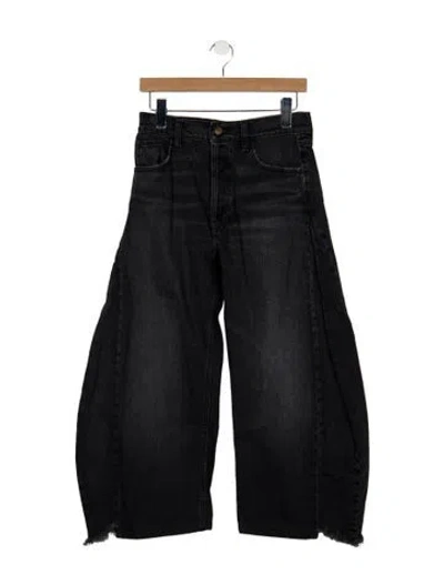 Pre-owned A.w.a.k.e. High-rise Wide Leg Jeans In Black