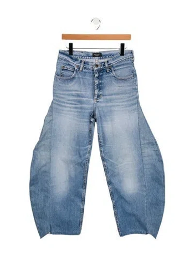 Pre-owned A.w.a.k.e. High-rise Wide Leg Jeans In Blue