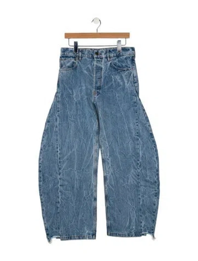 Pre-owned A.w.a.k.e. High-rise Wide Leg Jeans In Blue