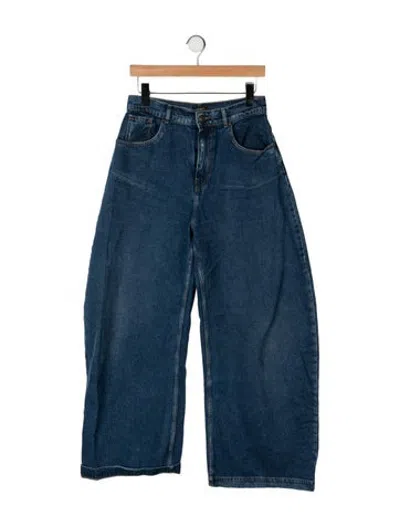 Pre-owned A.w.a.k.e. High-rise Wide Leg Jeans In Blue