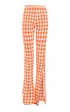 A.w.a.k.e. Knitted Fitted Pants With Ankle Slits In Multi