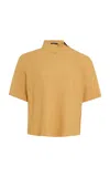 A.w.a.k.e. Knitted Striped Rugby Top In Brown