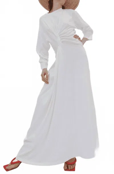 A.w.a.k.e. Knotted Jersey Dress In White