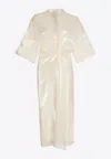 A.w.a.k.e. Knotted Sequin Knee-length Dress In White