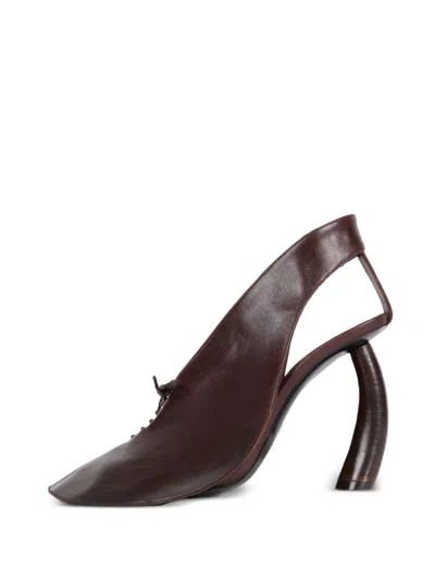 A.w.a.k.e. Lauren Lace-up Pumps In Brown