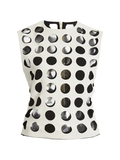 A.w.a.k.e. Layered Cut-out Top In White