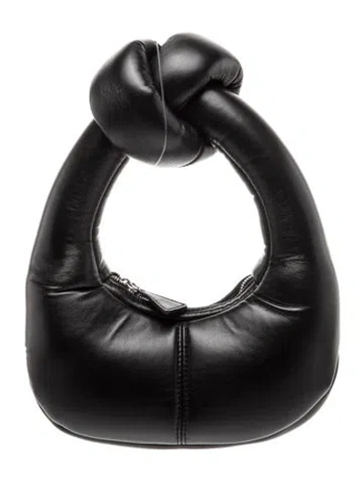 Pre-owned A.w.a.k.e. Leather Hobo In Black