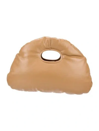 Pre-owned A.w.a.k.e. Leather Top Handle Bag In Neutral