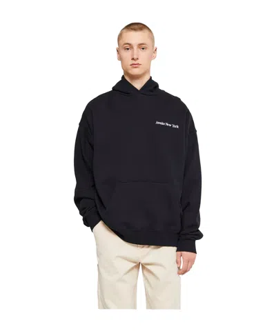 Awake Logo-embroidered Cotton Hoodie In Black