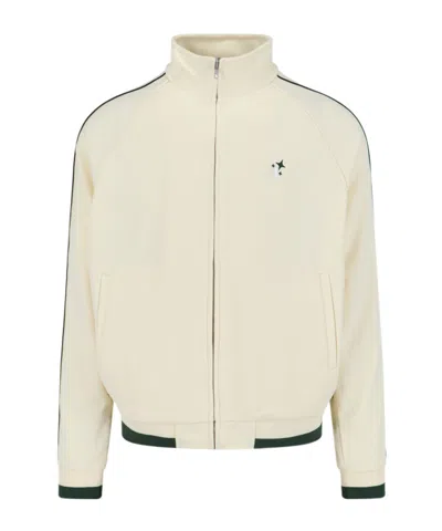 Awake Logo-embroidered Crepe Track Jacket In White