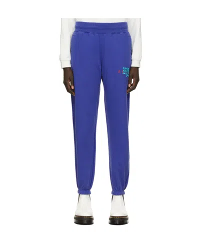 Awake Logo Embroidered Sweatpants In Blue