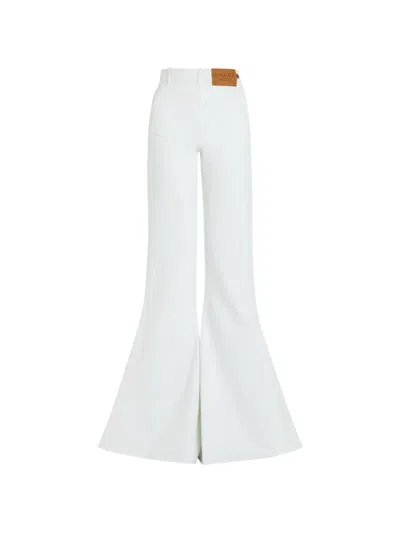 A.w.a.k.e. Logo-patch Flared Jeans In White