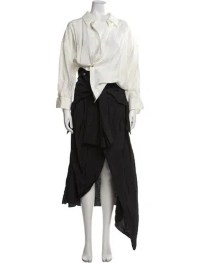Pre-owned A.w.a.k.e. Long Dress In Black/white