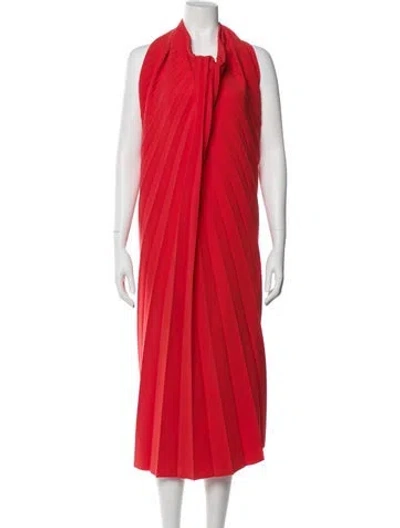 Pre-owned A.w.a.k.e. Long Dress In Red