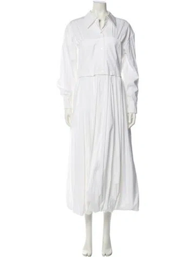 Pre-owned A.w.a.k.e. Long Dress In White