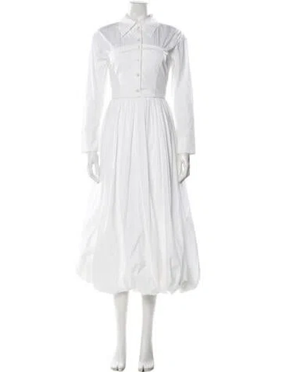 Pre-owned A.w.a.k.e. Long Dress In White
