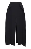 A.w.a.k.e. Long Side-panelled Maxi Skirt In Black