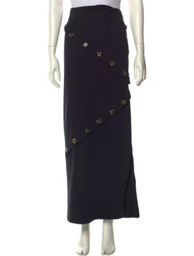 Pre-owned A.w.a.k.e. Long Skirt In Black