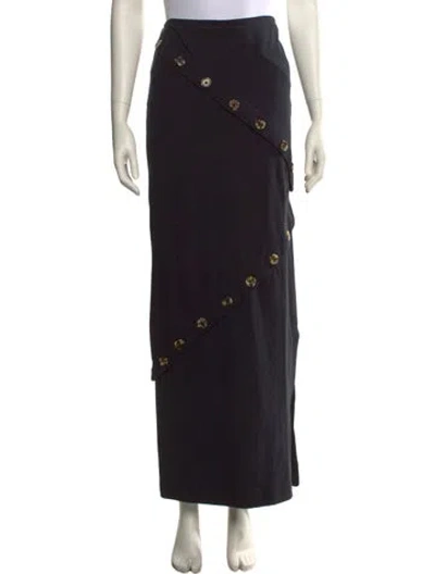 Pre-owned A.w.a.k.e. Long Skirt In Black