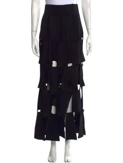 Pre-owned A.w.a.k.e. Long Skirt In Black