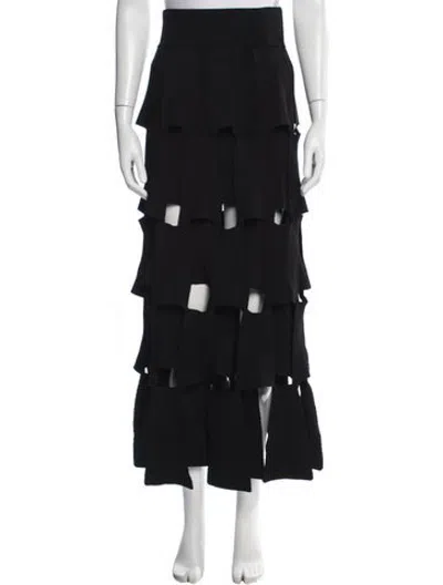 Pre-owned A.w.a.k.e. Long Skirt In Black