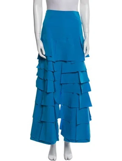 Pre-owned A.w.a.k.e. Long Skirt In Blue
