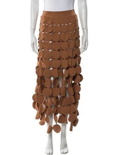 Pre-owned A.w.a.k.e. Long Skirt In Brown