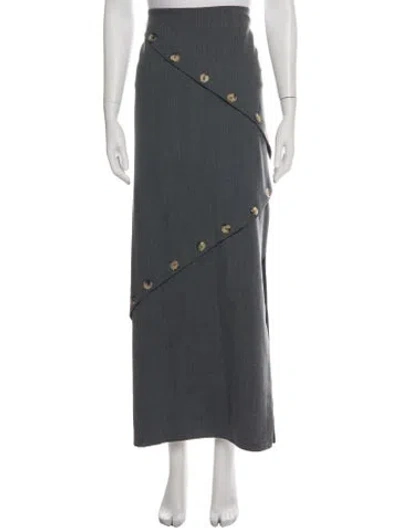 Pre-owned A.w.a.k.e. Long Skirt In Green