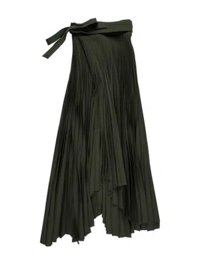 Pre-owned A.w.a.k.e. Long Skirt In Green