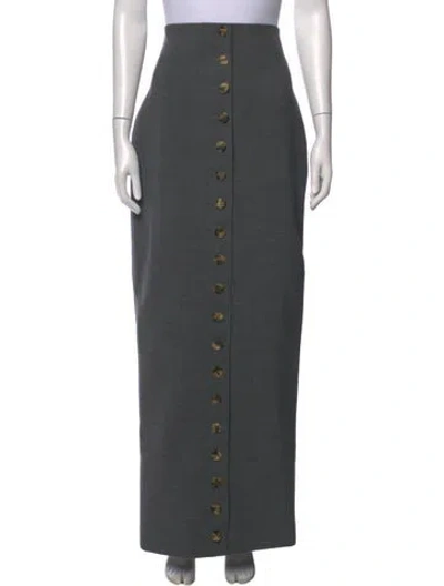 Pre-owned A.w.a.k.e. Long Skirt In Grey