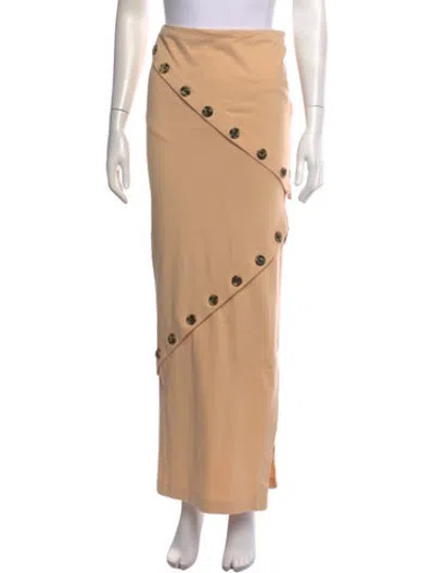 Pre-owned A.w.a.k.e. Long Skirt W/ Tags In Neutrals