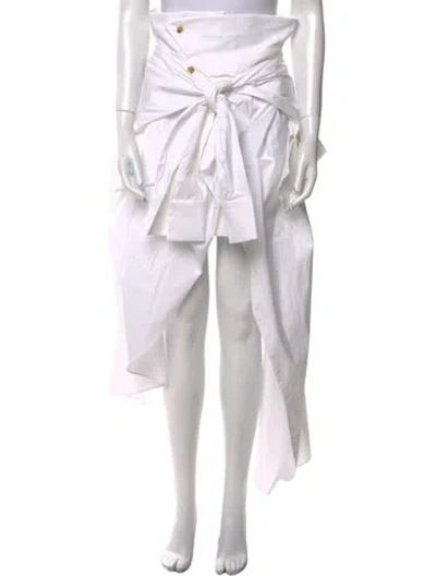 Pre-owned A.w.a.k.e. Long Skirt In White
