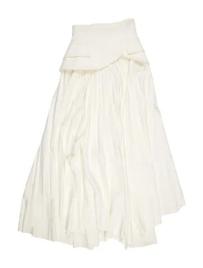 Pre-owned A.w.a.k.e. Long Skirt In White